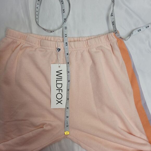 NEW Wildfox knox peach grapefruit stripe jogger sweatpants M - Picture 9 of 10